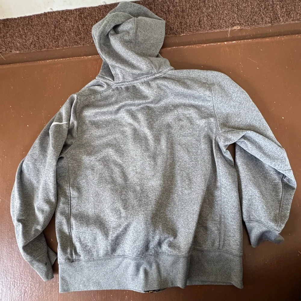 Youth Large Nike Gray Full-Zip Hoodie